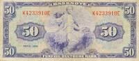 Deutschland 50 Deutsche Mark, Bank deutscher Länder Geldschein Banknote, sogen. Kopfgeld Kenn-Bst.: K , Serie E -