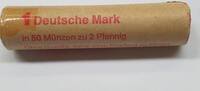 Deutschland 50x 2 Pfennig , 1 Deutsche Mark 2 Pfennig Bankrolle BRD 1x Bankrolle -