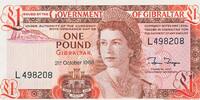 Gibraltar 1 Pound Geldschein Banknote Elisabeth II. Großbritannien -