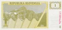 Slowenien 1 Tolar Geldschein Banknote -