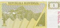 Slowenien 1 Tolar Geldschein Banknote -