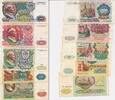 Russland/ Sowjetunion UdSSR USSR 50, 100, 200, 500, 1000 Rubel 5 Stück Banknoten банкнота россия хундерд рубль , Lenin -