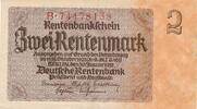 Deutsches Reich Deutschland Weimarer Republik 2 Rentenmark Rentenbankschein KN 8stellig, Serie B -