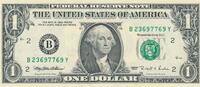 USA - Vereinigte Staaten v. Amerika $ 1 Dollar Banknote New York -