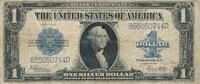 USA - Vereinigte Staaten v. Amerika $ 1 Dollar Banknote Silver Certificate -