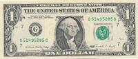 USA - Vereinigte Staaten v. Amerika $ 1 Dollar Banknote, Chicago -