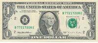 USA - Vereinigte Staaten v. Amerika $ 1 Dollar Banknote, New York -