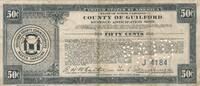 USA - Vereinigte Staaten v. Amerika 50 Cents State of North Carolina 50 cent County Guilford Revenue Anticipation Note -