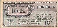 USA - Vereinigte Staaten v. Amerika 10 cents Serie 461 Military Payment Certificate -