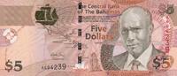 Bahamas $ 5 Dollars -