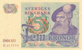 Schweden 5 Kronor Banknote Sveriges Riksbank -