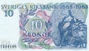 Schweden 10 Kronor Banknote Sveriges Riksbank -