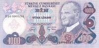 Türkei Türkiye 1000 Lira 6.Emisyon 2.Tertip 1000 Türk Lirasi Serie: D16090154 -