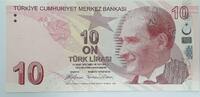 Türkei Türkiye 10 Lira 9.Emisyon 1.Tertip 10 Türk Lirasi Serie: A 027000001 -
