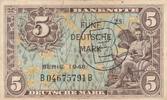 Deutschland BRD Bank Deutscher Länder 5 Deutsche Mark , DM mit B Stempel für Berlin -