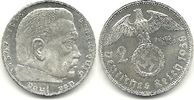 Deutschland 2 Reichsmark 2 Reichsmark 1938 Hindenburg Prägeanstalt G ss-vz -