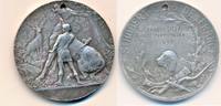 Frankreich Versilberte Bronzemdeaille " St.Hubert Club de France " mittig gestempelt -