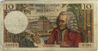 Frankreich 10 Francs Voltaire/07.10.1965 -