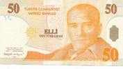 Türkei 50 Lira Geldschein Banknote yeni elli lira Türkiye Cumhuriyeti Atatürk Göreme -