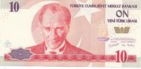 Türkei 10 Lira Geldschein Banknote yeni on lirasi Türkiye Cumhuriyeti Atatürk Piri Reis 1513 -