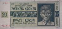 Bohemia and Moravia 20 Kronen/Korun Protectorate of Bohemia and Moravia -
