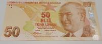 Türkei 50 Lira Geldschein Banknote elli türk lirasi Türkiye Cumhuriyeti Atatürk -