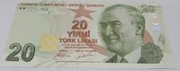 Türkei 20 Lira Geldschein Banknote yirmi türk lirasi Türkiye Cumhuriyeti Atatürk -