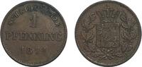 Altdeutschland/ Bayern 1 Pfennig Maximilian II. Joseph -