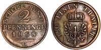Altdeutschland/ Brandenburg-Preußen 2 Pfennig Wilhelm I. -