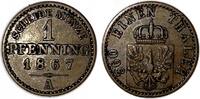 Altdeutschland/ Brandenburg-Preußen 1 Pfennig Wilhelm I. -