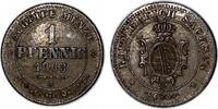 Altdeutschland/ Sachsen-Albertinische Linie 1 Pfennig Johann -