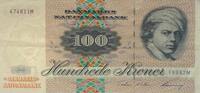 Dänemark 100 Kroner Banknote, Serie 1972 A -