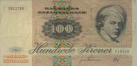 Dänemark 100 Kroner Banknote, Serie 1972 A -