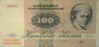 Dänemark 100 Kroner Banknote, Serie 1972 A -