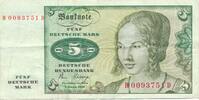 Deutschland BRD 5 Deutsche Mark DM Deutsche Bundesbank, Standardnote -