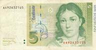 Deutschland BRD 5 Deutsche Mark DM Deutsche Bundesbank, Standardnote -