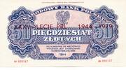 Polen 50 Zloty Durch die Mitte waagerecht Aufdruck: XXXV - LECIE PRL 1944-1979 -