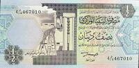 Libyen 1/2 Dinar Banknote -