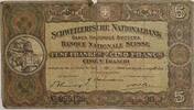Schweiz 5 Franken Banknote -
