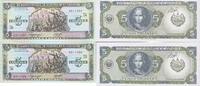 El Saldavor 5 Colones zwei folgende Seriennummer, 2311434-5, Banknote -