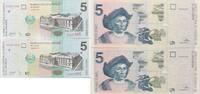 El Saldavor 5 Colones zwei folgende Seriennummer, 05301205-6, Banknote -