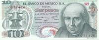 Mexiko / Mexico 10 Pesos P.063c -