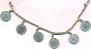 Großbritannien, Britisch Indien 6x 2 Annas 1893, 1897, 1903, 1905, 1 Victoria (1837-1901) Edward VII. (1901-1910) Armband Bettelarmband 6 Münzen ...