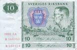 Schweden 10 Krone, 2x Banknoten 1x Aufeinanderfolgende seriennummer -