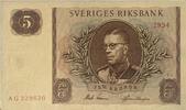 Sweden,Schweden 5 Kronor Banknote -