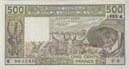 Staaten von Westafrika 500 Francs Banknote, K = Senegal, Banque Centrale des Etats de L' Afrique de L' Ouest, -