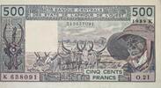 Staaten von Westafrika 500 Francs Banknote, K = Senegal, Banque Centrale des Etats de L' Afrique de L' Ouest, -
