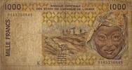 Staaten von Westafrika 1000 Francs Banknote, K = Senegal, Banque Centrale des Etats de L' Afrique de L' Ouest, -