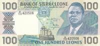 Sierra Leone 100 Leones Banknote Bank of Sierra Leone -