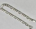 Silberschmuck 925er Silber Armband, Figaro Silberarmband, L. 19,5 cm -